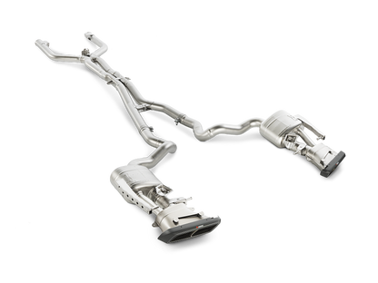 Akrapovic 15-17 AMG C63 Estate Evolution Line Cat Back (Titanium) w/ Carbon Tips (Req. Link Pipe) MTP-ME/T/2H/1