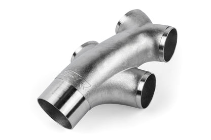 APR Cast Stainless Steel Double Y Splitter - 76mm (3") to Quad 63.5mm (2.5")