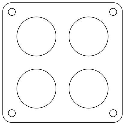 Cometic Gasket Cometic Holley Dominator 4-Hole .060in Fiber Carburetor Gasket - 2.00in Holes C15314FC