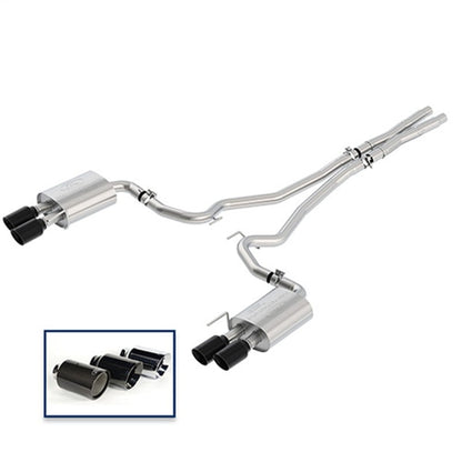 Ford Racing 2018+ Mustang GT 5.0L Cat-Back Extreme Exhaust System w/ Quad Black Chrome Tips M-5200-M8EBA