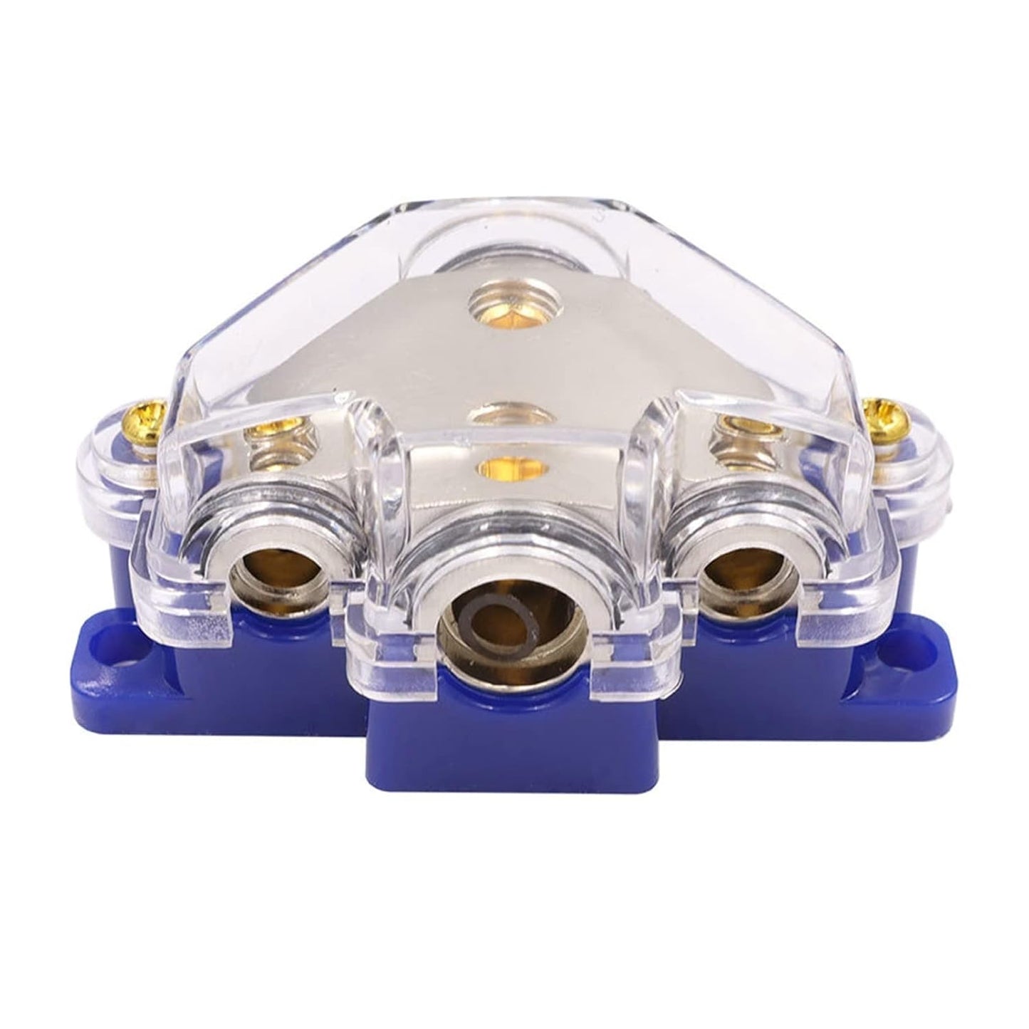 3 Way Power/Ground Distribution Block 2 AWG In, 2x 8 AWG Out, 1x 4 AWG Out