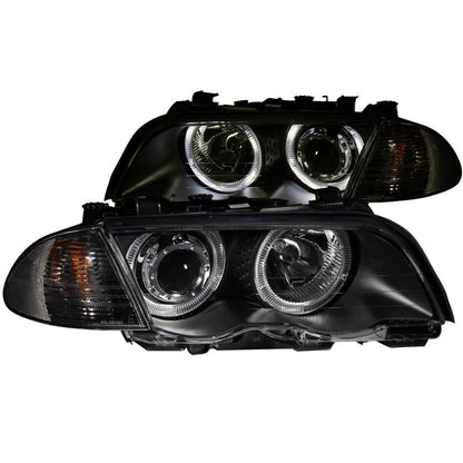 Anzo 1999-2001 BMW 3 Series E46 Projector Headlights w/ Halo Black (CCFL)