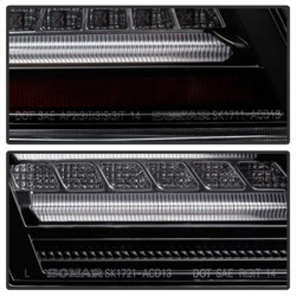 Spyder Honda Accord 2013-2015 4DR LED Tail Lights - Black ALT-YD-HA13LED-LED-BK 5082053