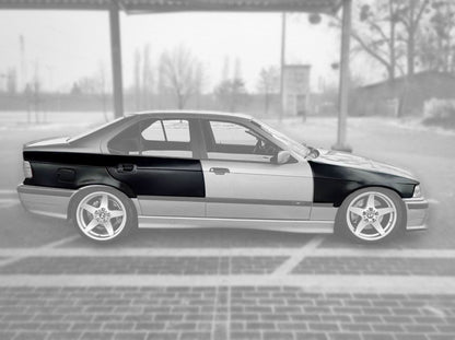 E36 Sedan Complete Over Fender Set - With Door Handle Cut-Outs (1990-1999)
