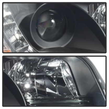 Spyder Audi A6 02-04 Projector Headlights Halogen Model Only - DRL Black PRO-YD-ADA601-DRL-BK 5008657