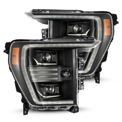 AlphaRex 21-22 Ford F150 PRO-Series Projector headlights Black w/Activ Light/Seq Signal 880293 *Discontinued