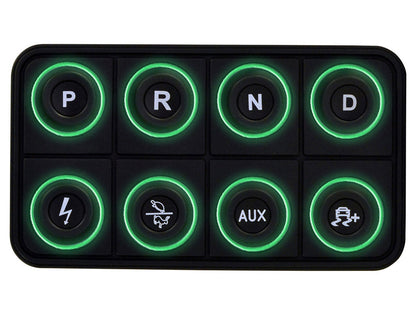 AEM EV 8 Button Keypad CAN Based Programmable Backlighting