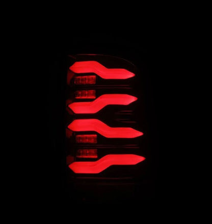AlphaRex 09-18 Dodge RAM LUXX-Series LED Taillights Black Red w/Actv Light & SS 640002 *Discontinued