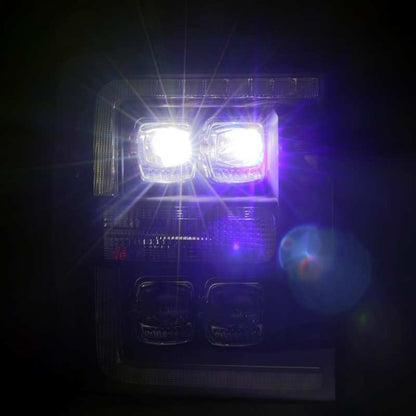 AlphaRex 11-16 Ford F-350 SD NOVA LED Proj Headlights Plank Style Chrm w/Activ Light/Seq Signal 880148 *Discontinued