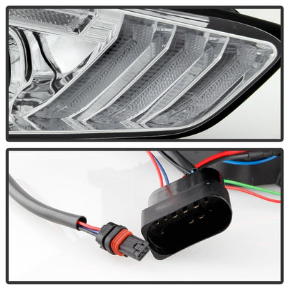 Spyder 15-18 Ford Focus Projector Headlights - Seq Turn Light Bar - Chrome PRO-YD-FF15-LBSEQ-C 5086457