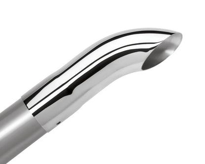 Borla Universal Polished Tip Single Round Turndown/Turnout (inlet 2 1/4in. Outlet 2 1/4in) *NO Retur 20109