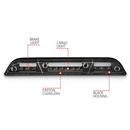 ANZO 15-20 Ford F-250 - F-550 LED Third Brake Light - Black Housing/Clear Lens 531111