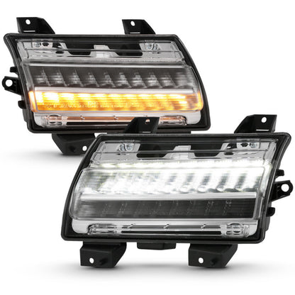 ANZO 18-19 Jeep Wrangler JL Halogen Chrome Clear w/ Sequential Signal 511083