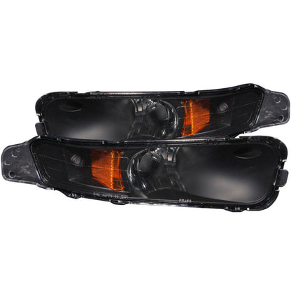 Anzo 2005-2009 Ford Mustang Euro Parking Lights Black w/ Amber Reflector