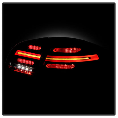 Spyder Porsche Cayenne 958 11-14 LED Tail Lights - Sequential Signal - Black 5086853
