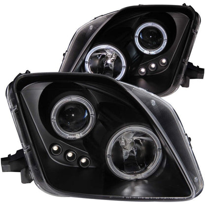 Anzo 1997-2001 Honda Prelude Projector Headlights w/ Halo Black w/ LED