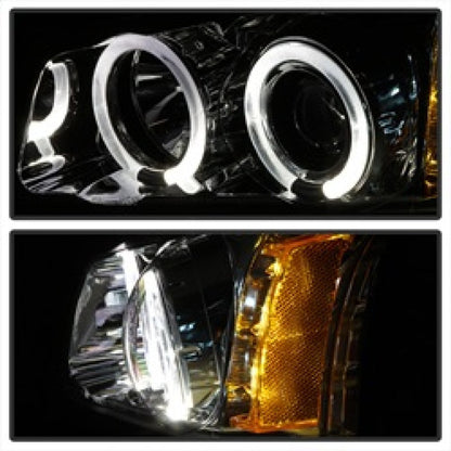 Spyder Chevy Silverado 1500 03-06 Projector Headlights LED Halo LED Ambr Reflctr Ch PRO-YD-CS03-AM-C 5009463