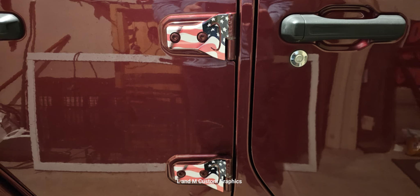 Tiger strips Door hinge decals 12