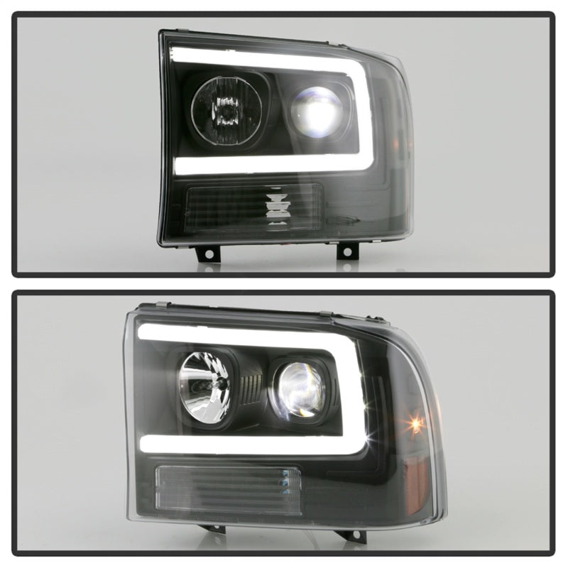 SPYDER Ford F-250 99-04/Excursion 00-04 1 Piece LED Headlights - Black PRO-YD-FF25099V2PL-BK 5088062
