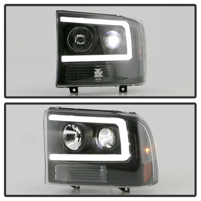 SPYDER Ford F-250 99-04/Excursion 00-04 1 Piece LED Headlights - Black PRO-YD-FF25099V2PL-BK 5088062