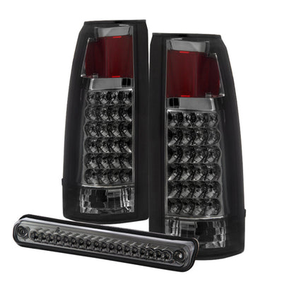 SPYDER Xtune Yukon Denali 99-00 LED Tail Lights w/ 3rd LED Brake Light Smoked ALT-JH-CCK88-LED-SET-SM 9032752
