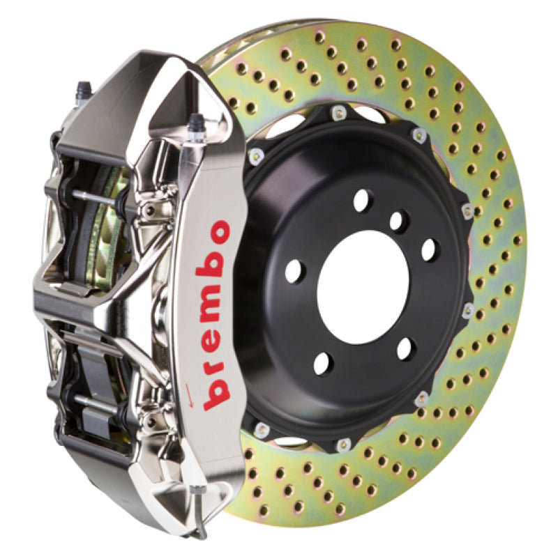 Brembo 01-06 M3 (E46) Front GTR BBK 6 Piston Billet 380x32 2pc Rotor Drilled- Nickel 1M1.9001AR