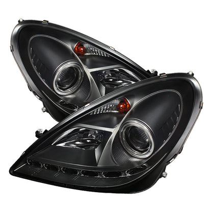 Spyder Mercedes Benz SLK 05-10 Projector Headlights Halogen Model- DRL Blk PRO-YD-MBSLK05-DRL-BK 5032546