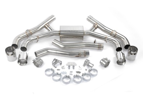 Dinan Valved Axle-Back Exhaust - 2020-2025 BMW X5M/X6M Stainless Steel - Polished Tips - F95/F96