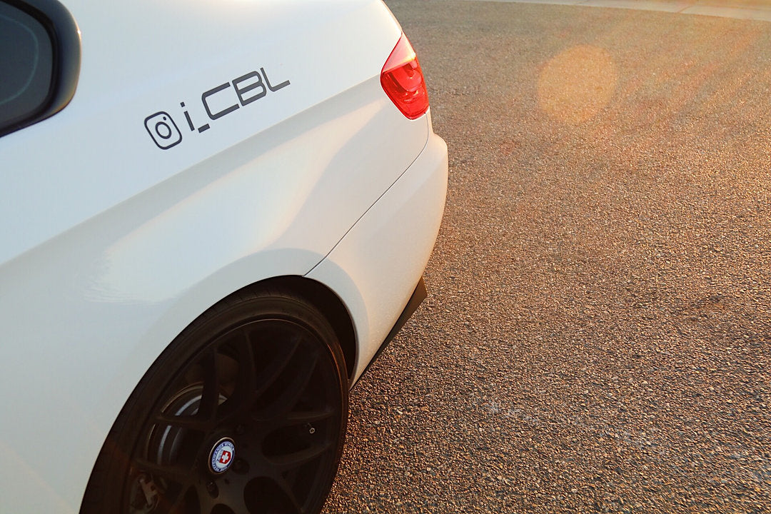 BMW Carbon Fiber Rear Bumper Extensions Horizontal