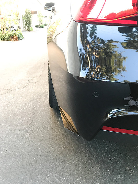 BMW Carbon Fiber Rear Bumper Extensions Horizontal