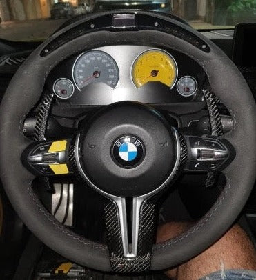 BMW F-Series Carbon Fiber Paddle Shifters for BMW 3 series, 4 Series, M2 M3, M4, M5 (Wet) Gloss