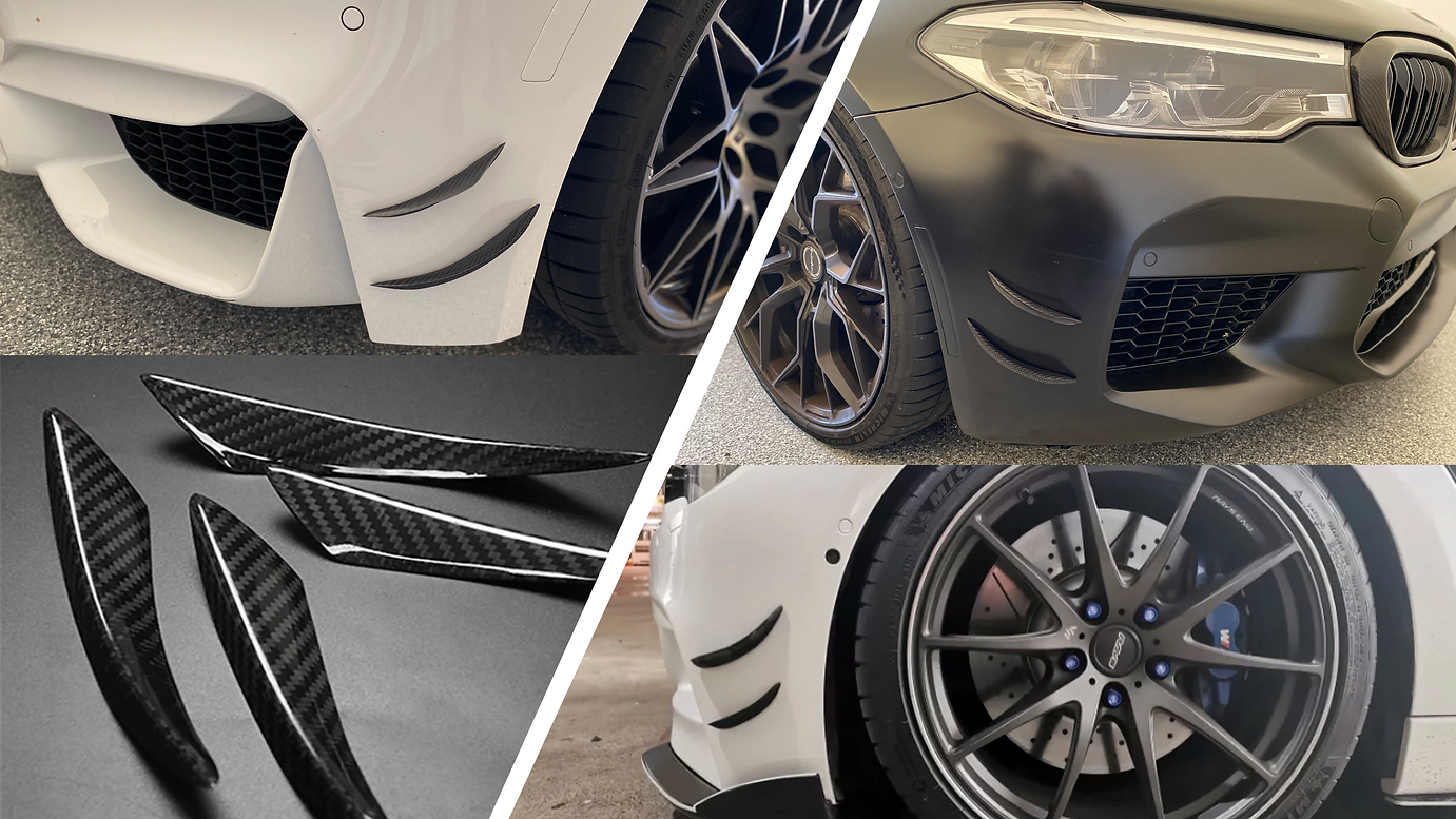 BMW Carbon Fiber Front Bumper Canards (Fins)
