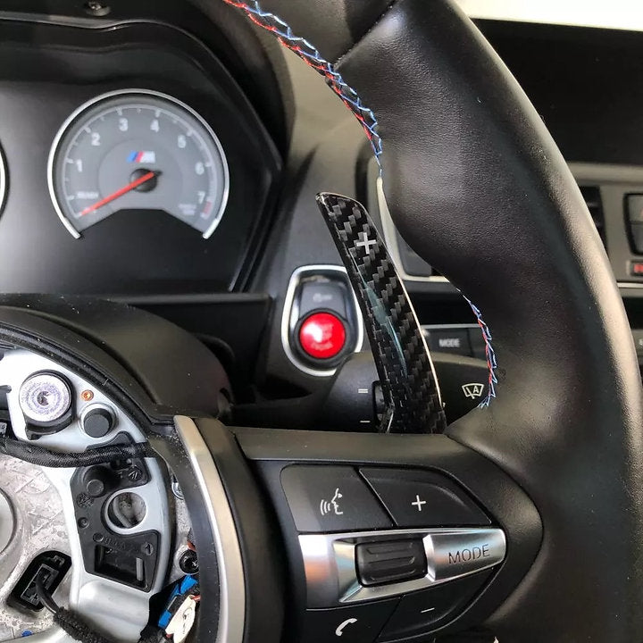BMW F-Series Carbon Fiber Paddle Shifters for BMW 3 series, 4 Series, M2 M3, M4, M5 (Matte) Dry