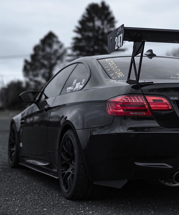 BMW Carbon Fiber Rear Bumper Splitter Extensions Matte Dry (Plain)