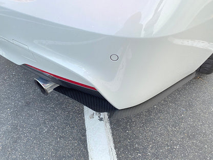 BMW F30 Carbon Fiber Rear Bumper Extensions Splitters Diffuser