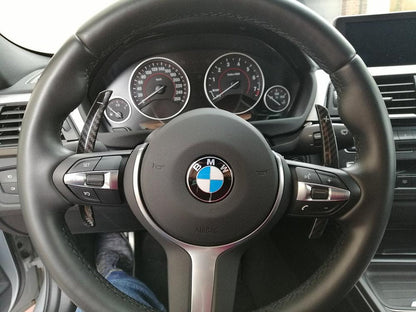 BMW F-Series Carbon Fiber Paddle Shifters for BMW 3 series, 4 Series, M2 M3, M4, M5 (Wet) Gloss