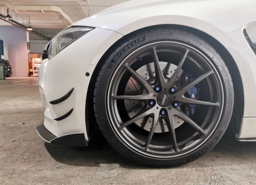 BMW Carbon Fiber Front Bumper Canards (Fins)