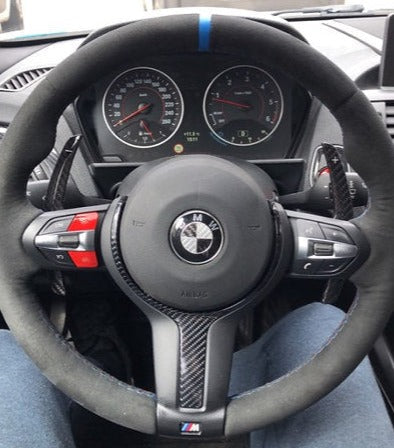BMW F-Series Carbon Fiber Paddle Shifters for BMW 3 series, 4 Series, M2 M3, M4, M5 (Wet) Gloss