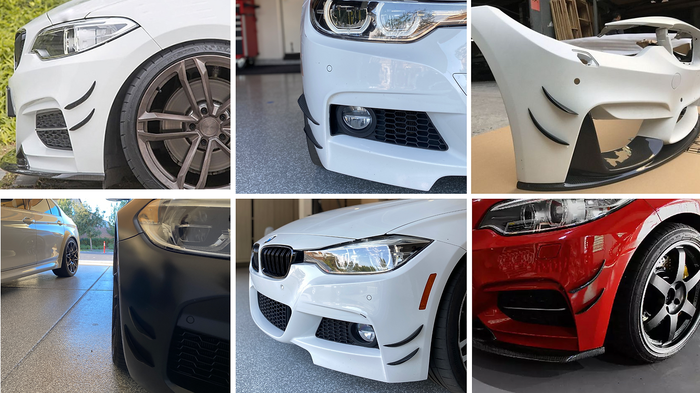 BMW Carbon Fiber Front Bumper Canards (Fins)