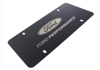 Ford Racing Black Stainless Steel Marque Plate M-1828-LB