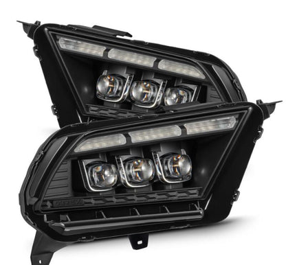 AlphaRex 10-12 Ford Mustang NOVA-Series LED Projector Headlights Blk w/Activ Light & Seq.Sig /SB DRL 880489 *Discontinued