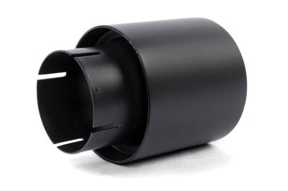 Dinan Double-Walled 4" Clamp-On Exhaust Tip (Black Ceramic) Black - 4" Outlet, 2.75" Inlet