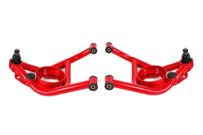 BMR Suspension BMR 70-81 Chevrolet Camaro A-Arms Lower Delrin Bushings Std Ball Joint - Red AAL321R