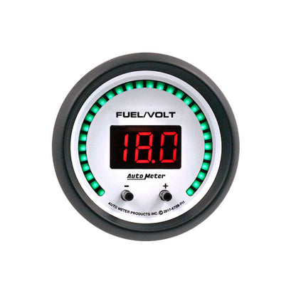 Autometer 52.4mm White Switchable 0-100 Fuel Level/8-18V Voltmeter Phantom Elite Digital Gauge 6709-PH