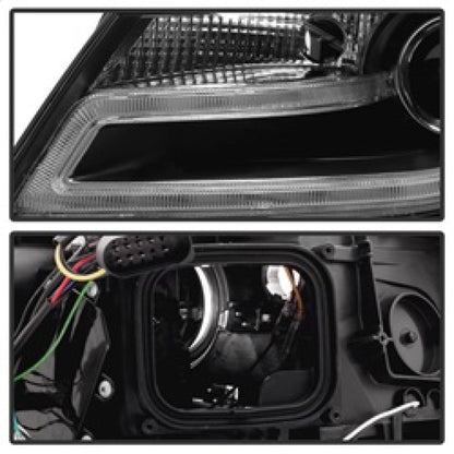 Spyder Audi A4 09-12 Projector Headlights Halogen Model Only - DRL LED Black PRO-YD-AA408-DRL-BK 5081544