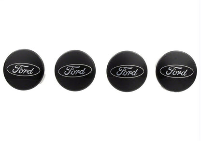 Ford Racing Car Black and Chrome Wheel Cap M-1096K-BCC