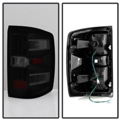 SPYDER xTune Chevy 1500 14-16 / Silverado 2500HD/3500HD LED Tail Lights - Black Smoked ALT-JH-CS14-LED-BSM 9036552