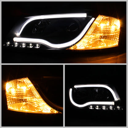 Spyder Audi A3 06-08 Projector Headlights Halogen Model- Light Tube DRL Blk PRO-YD-AA306-LTDRL-BK 5071934