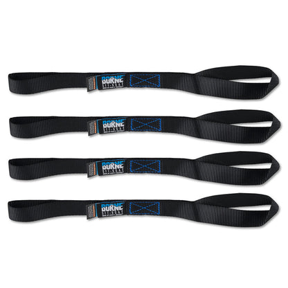 Borne Off-Road Medium-Duty Ratchet Tie-Down Kit (4-Pack) Black BNRTC-TDMD-4BK