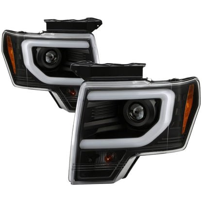 Spyder Ford F150 09-14 Halogen Light Bar Projector Headlights Black PRO-YD-FF15009PL-BK 5087577